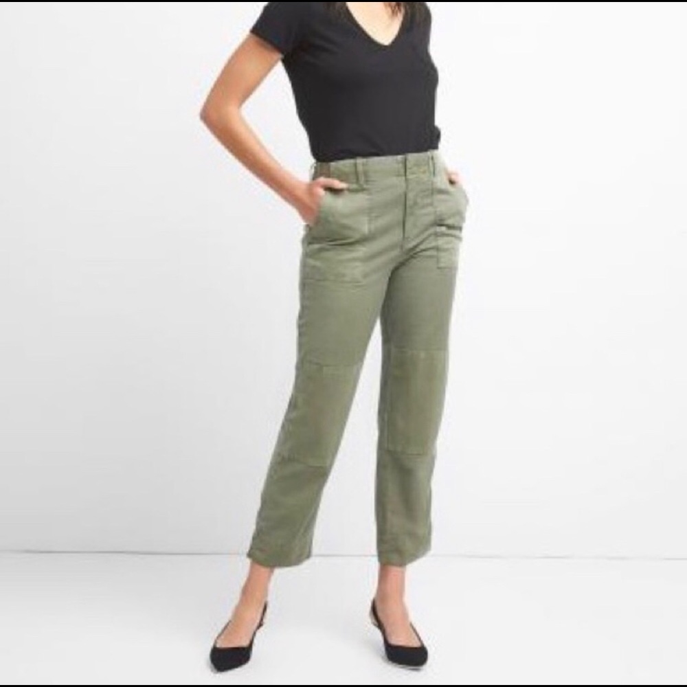 Gap High Rise Ankle Length Utility Pants Sz 14